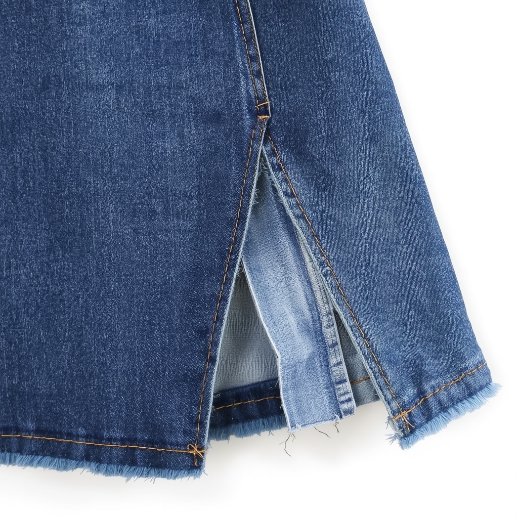 Jupe en jean upcyclée – "Asymétrie Denim" – Image 2